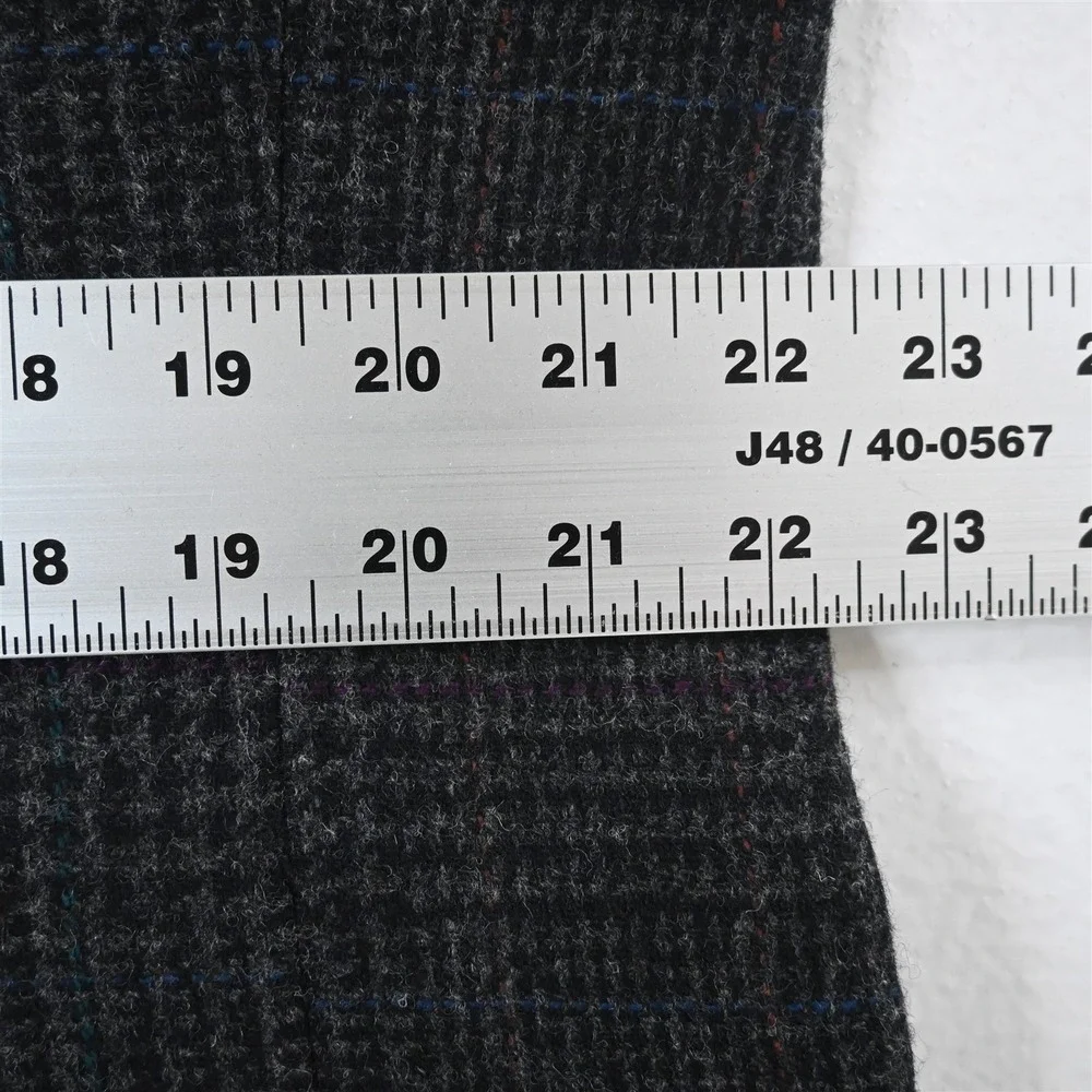 Vtg USA Made 44S Gray Check 100% Wool Tweed Mens Blazer Suit‎ Jacket Sport Coat